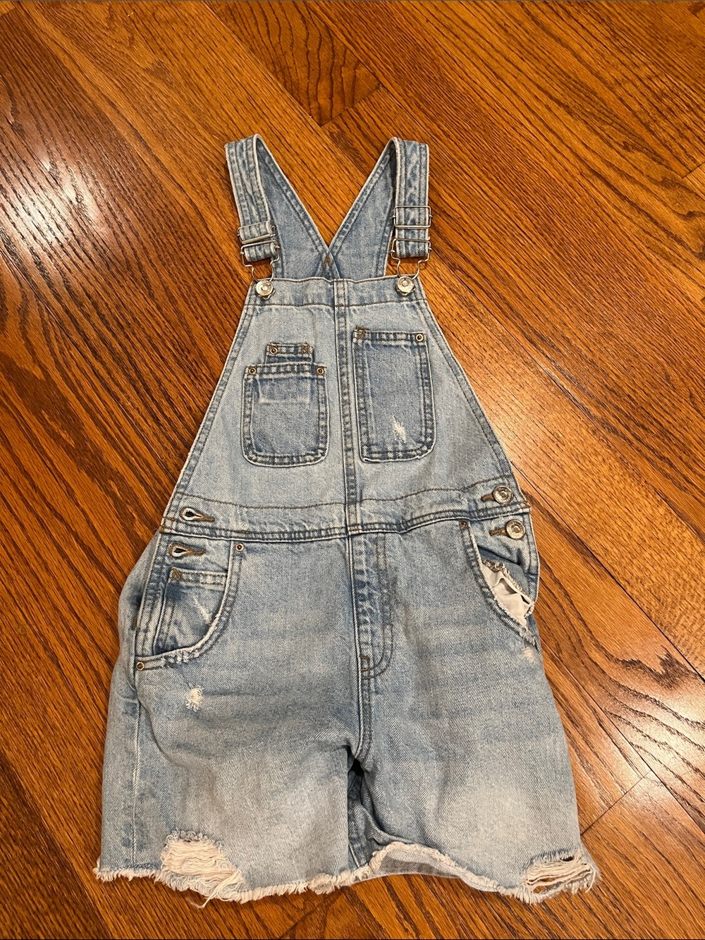 Zara Light Blue Denim Overalls kids size 9